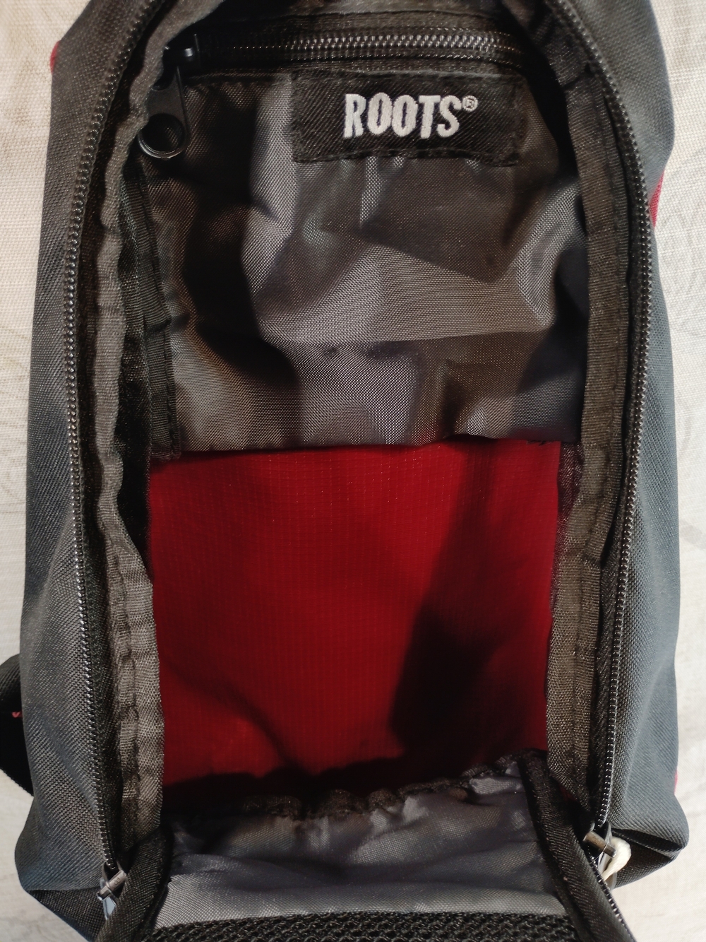 ROOTS Red & Black Backpack - 'Roots 73' - Picture 6 of 7